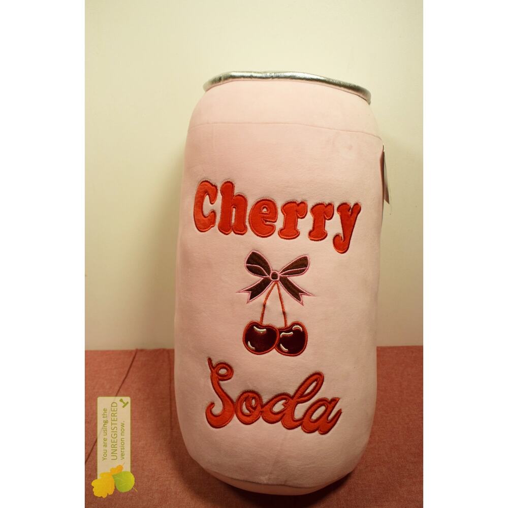 PM&J Home 16" Weighted Cherry Cola Stuffed Plush (Damaged) ###
